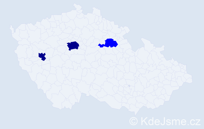 Příjmení: 'Rogerová', počet výskytů 5 v celé ČR