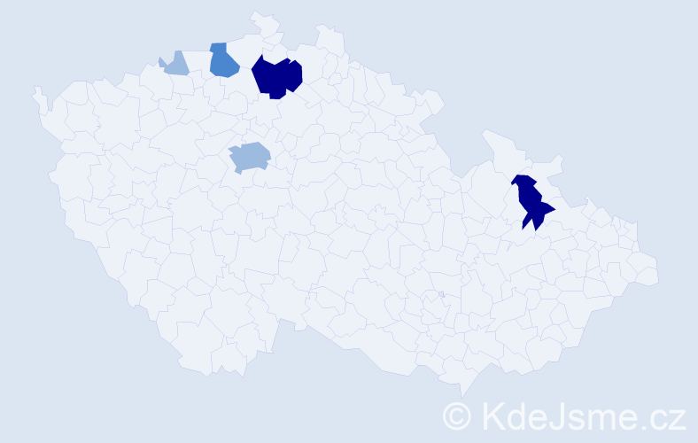 Příjmení: 'Konfalová', počet výskytů 12 v celé ČR