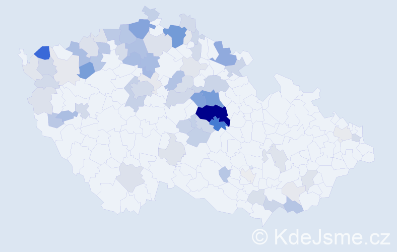 Příjmení: 'Nevečeřalová', počet výskytů 266 v celé ČR