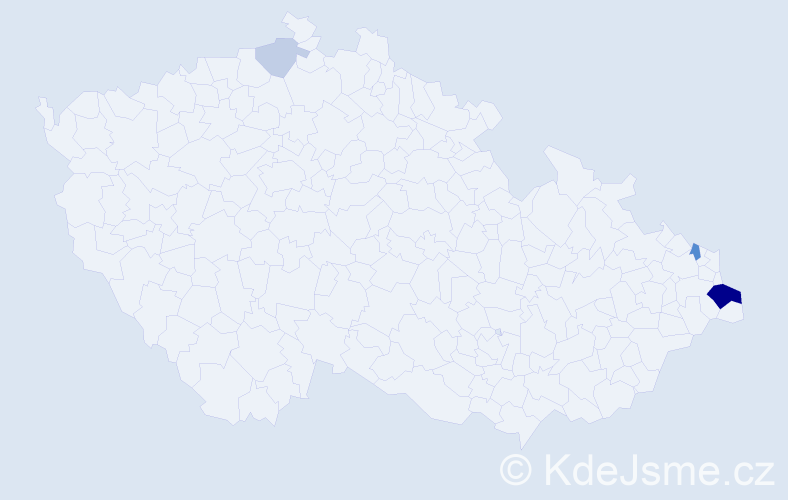 Příjmení: 'Kafonek', počet výskytů 11 v celé ČR