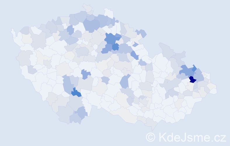 Příjmení: 'Řeháček', počet výskytů 893 v celé ČR