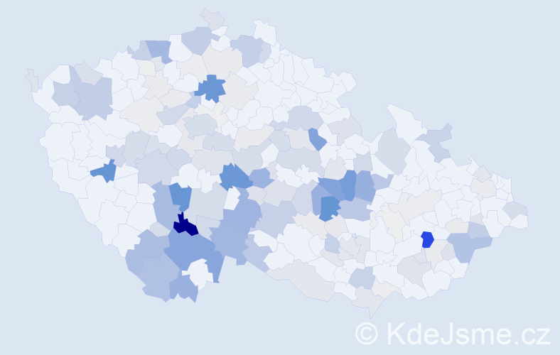 Příjmení: 'Dědič', počet výskytů 592 v celé ČR