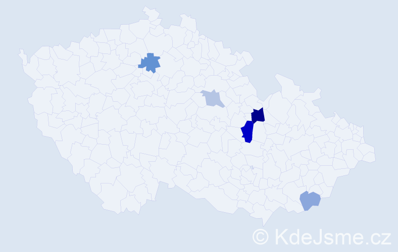 Příjmení: 'Smolčák', počet výskytů 16 v celé ČR