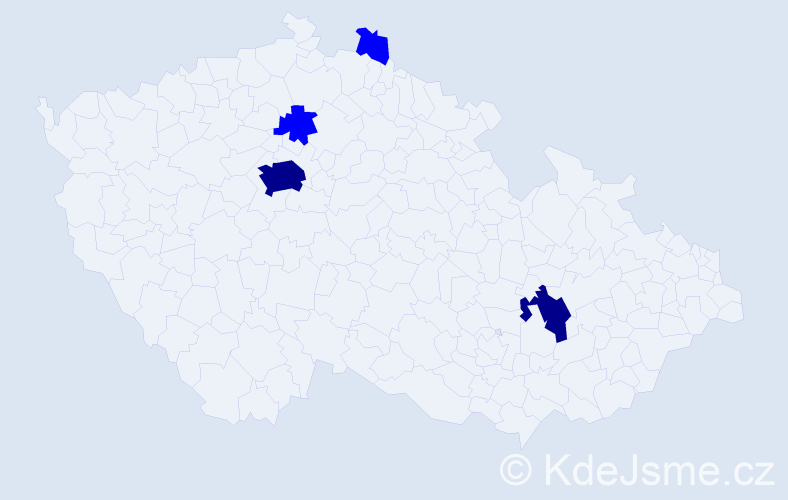 Příjmení: 'Klbiková', počet výskytů 6 v celé ČR
