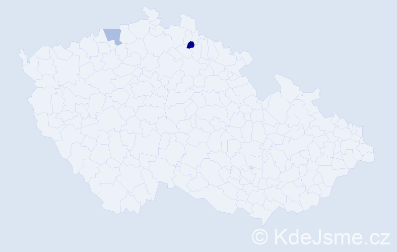 Příjmení: 'Podstawek', počet výskytů 4 v celé ČR