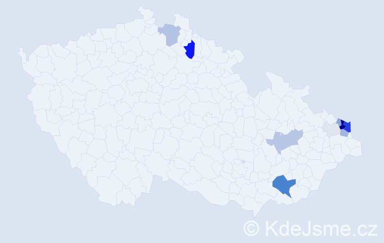 Příjmení: 'Zembol', počet výskytů 31 v celé ČR