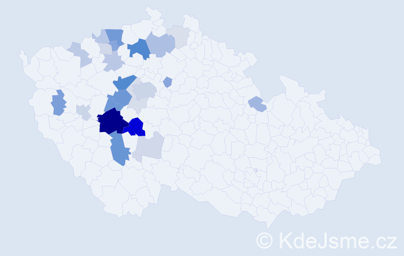 Příjmení: 'Muláček', počet výskytů 75 v celé ČR