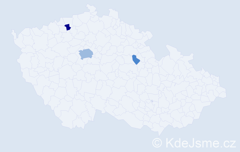 Příjmení: 'Melc', počet výskytů 7 v celé ČR