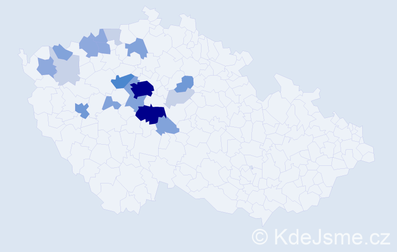 Příjmení: 'Drožová', počet výskytů 64 v celé ČR