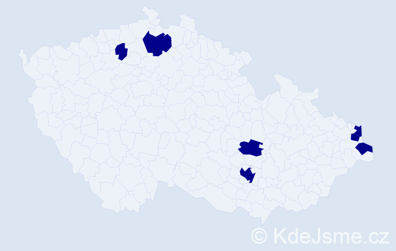 Příjmení: 'Messerschmidt', počet výskytů 7 v celé ČR