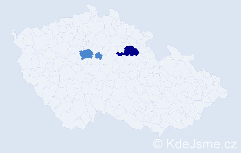 Příjmení: 'Apolenár', počet výskytů 5 v celé ČR