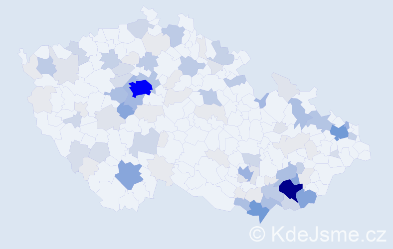 Příjmení: 'Snopek', počet výskytů 421 v celé ČR