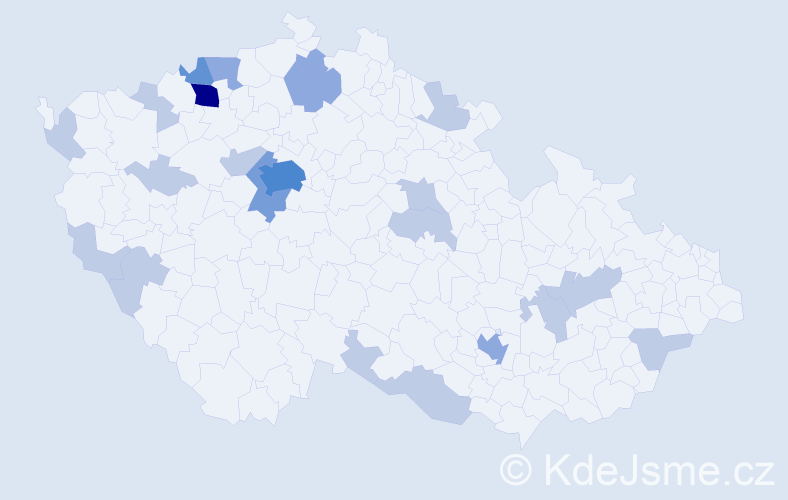 Příjmení: 'Ilavská', počet výskytů 44 v celé ČR