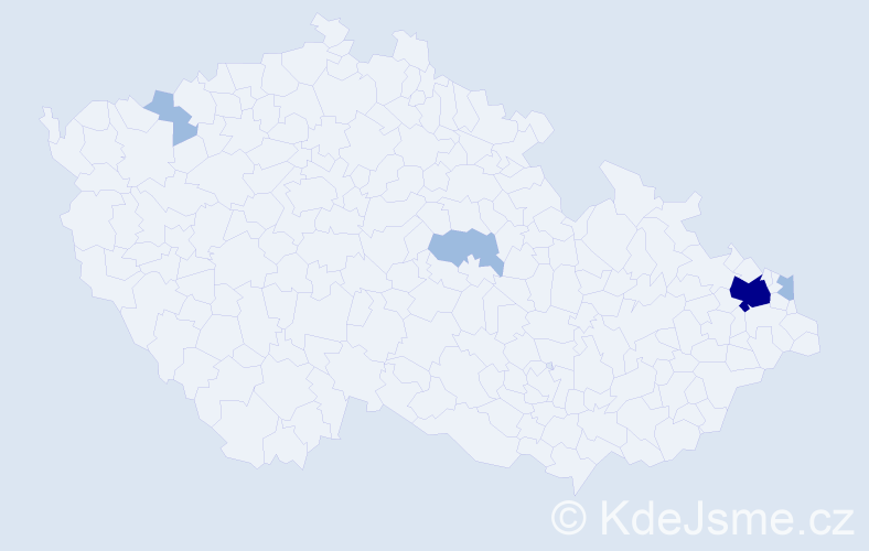 Příjmení: 'Kostrzewová', počet výskytů 7 v celé ČR