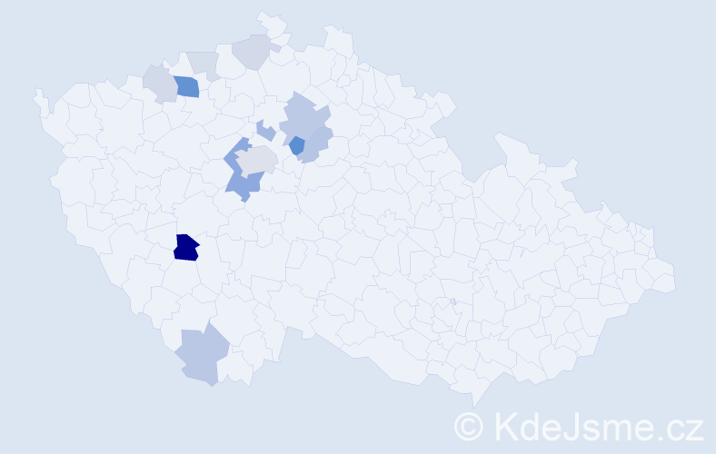 Příjmení: 'Kouda', počet výskytů 29 v celé ČR