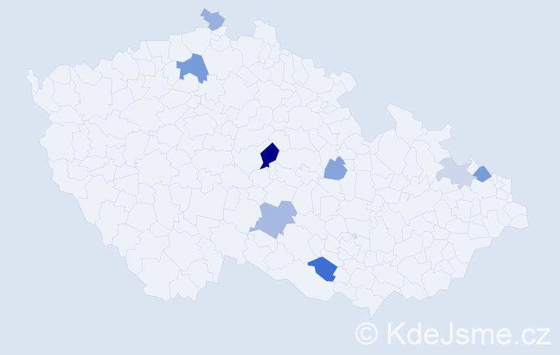 Příjmení: 'Jackovič', počet výskytů 16 v celé ČR