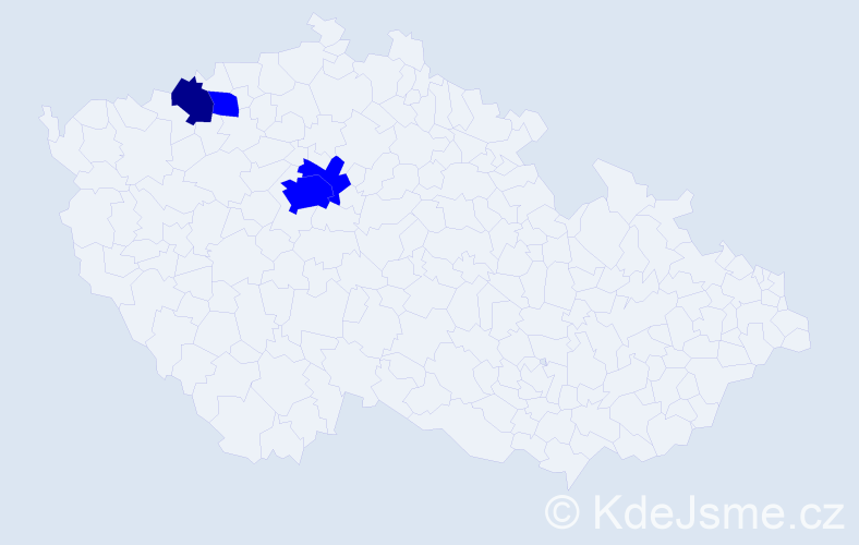 Příjmení: 'Krebnerová', počet výskytů 5 v celé ČR