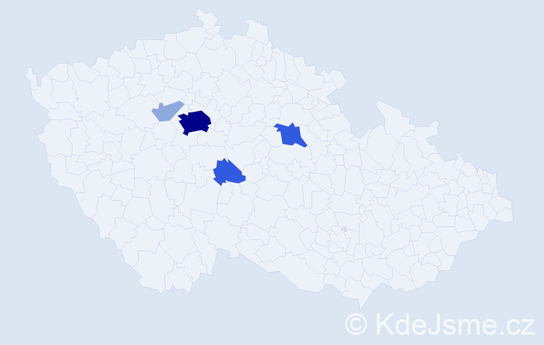 Příjmení: 'Vindeman', počet výskytů 12 v celé ČR