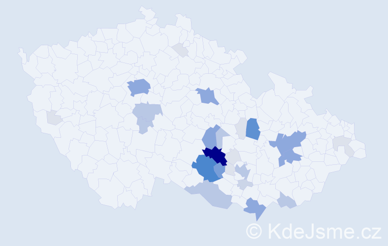 Příjmení: 'Rouš', počet výskytů 116 v celé ČR