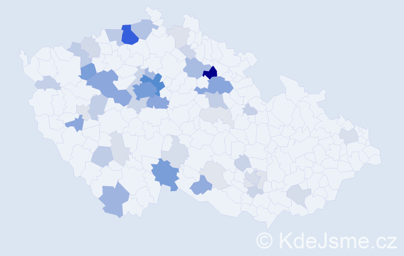 Příjmení: 'Kutsyn', počet výskytů 231 v celé ČR