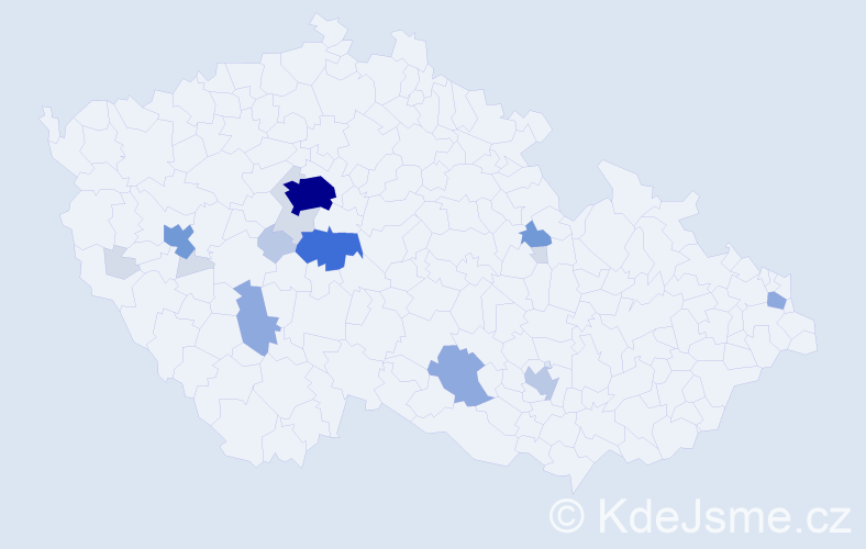 Příjmení: 'Kheková', počet výskytů 57 v celé ČR