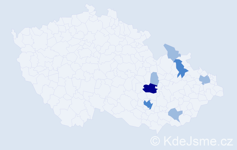 Příjmení: 'Gerišová', počet výskytů 12 v celé ČR