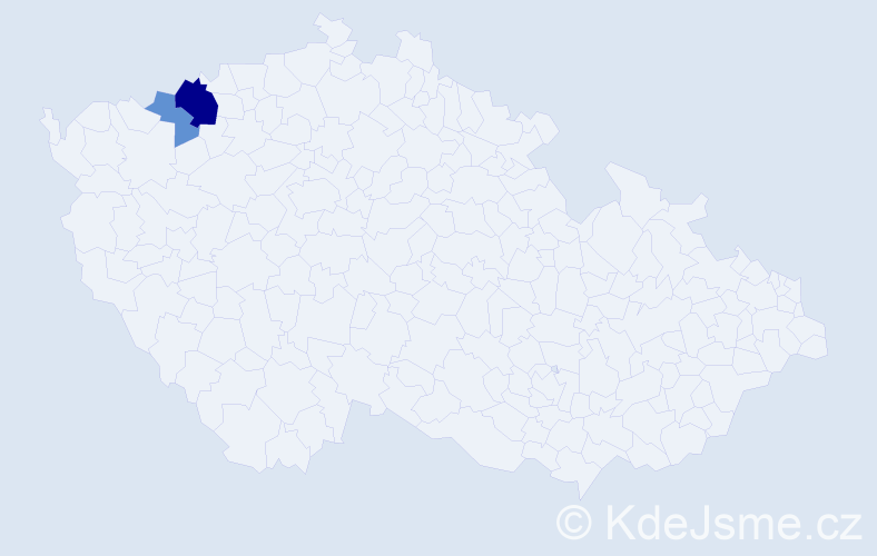 Příjmení: 'Kramarski', počet výskytů 5 v celé ČR