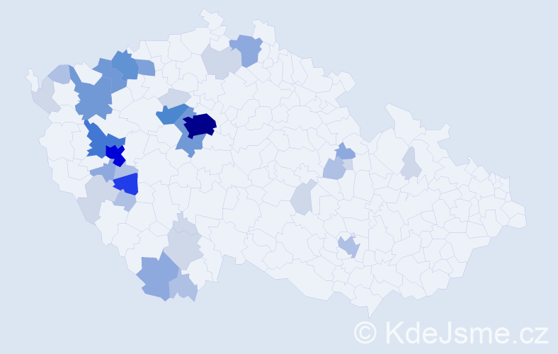 Příjmení: 'Marešková', počet výskytů 111 v celé ČR
