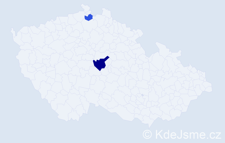 Příjmení: 'Sadlik', počet výskytů 4 v celé ČR