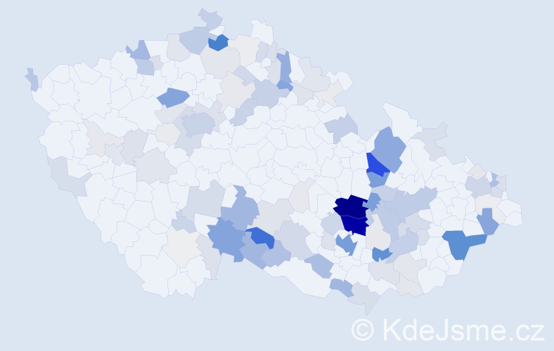 Příjmení: 'Fojt', počet výskytů 528 v celé ČR