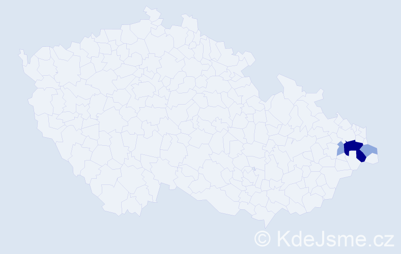 Příjmení: 'Gerinec', počet výskytů 7 v celé ČR