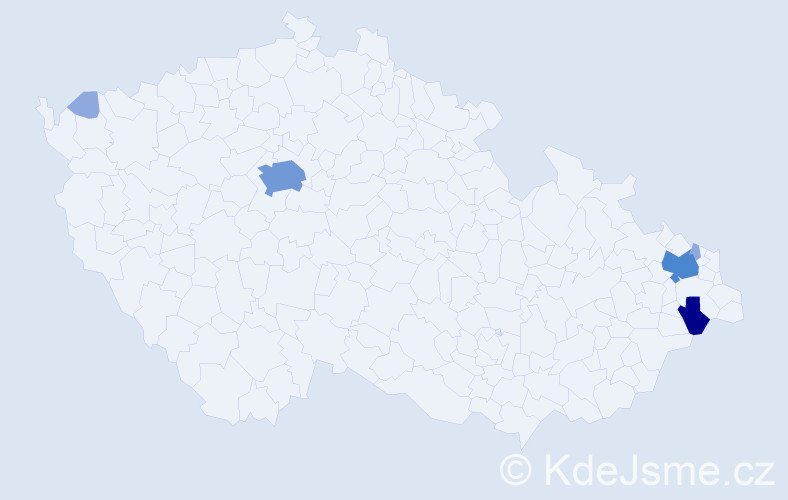 Příjmení: 'Otawa', počet výskytů 13 v celé ČR