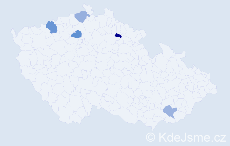 Příjmení: 'Pecháň', počet výskytů 6 v celé ČR