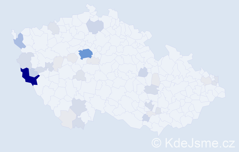 Příjmení: 'Krutina', počet výskytů 139 v celé ČR