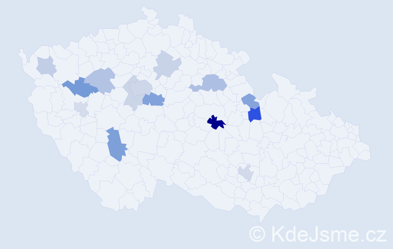 Příjmení: 'Chubyrko', počet výskytů 27 v celé ČR