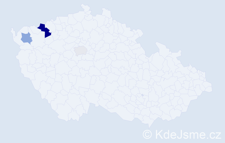 Příjmení: 'Arabadžiev', počet výskytů 5 v celé ČR