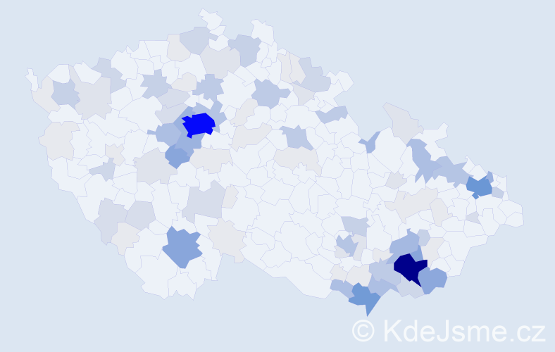 Příjmení: 'Snopek', počet výskytů 419 v celé ČR