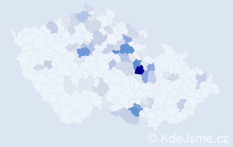 Příjmení: 'Bis', počet výskytů 205 v celé ČR
