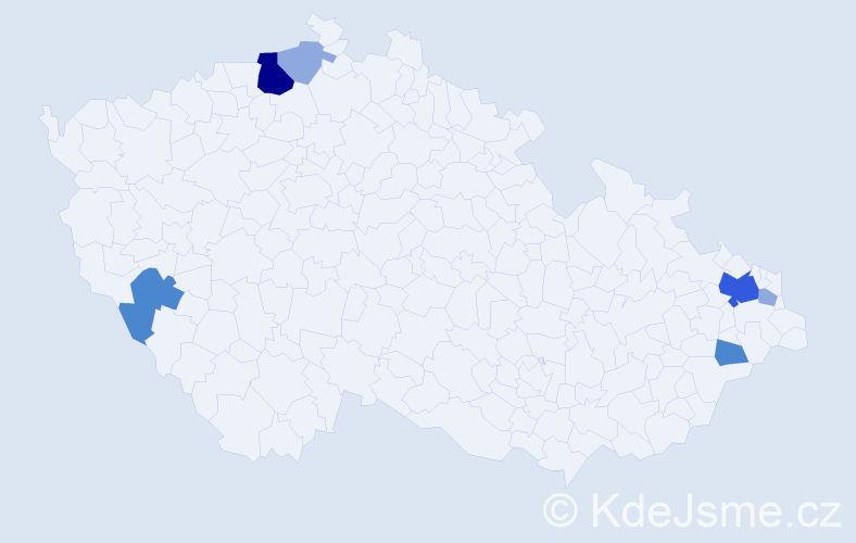 Příjmení: 'Lukačiková', počet výskytů 14 v celé ČR