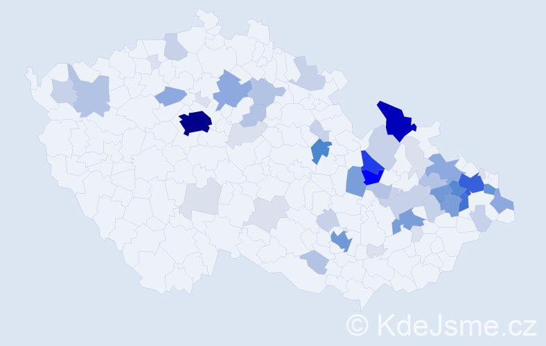Příjmení: 'Till', počet výskytů 242 v celé ČR