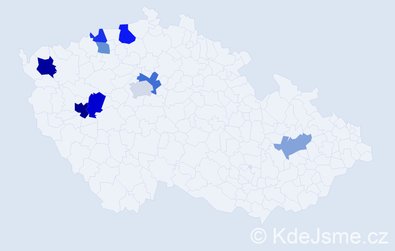 Příjmení: 'Ranc', počet výskytů 34 v celé ČR