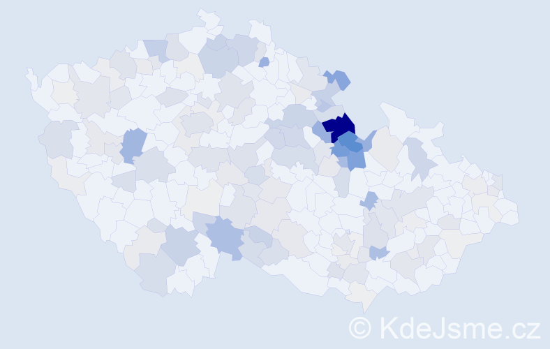 Příjmení: 'Kotyzová', počet výskytů 509 v celé ČR
