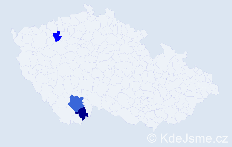Příjmení: 'Farkotová', počet výskytů 16 v celé ČR