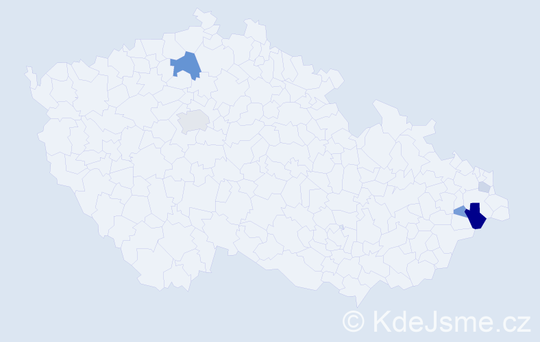 Příjmení: 'Poloha', počet výskytů 13 v celé ČR