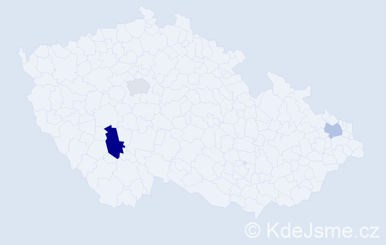 Příjmení: 'Rezeš', počet výskytů 4 v celé ČR
