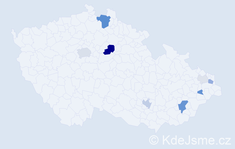Příjmení: 'Chrastecká', počet výskytů 25 v celé ČR