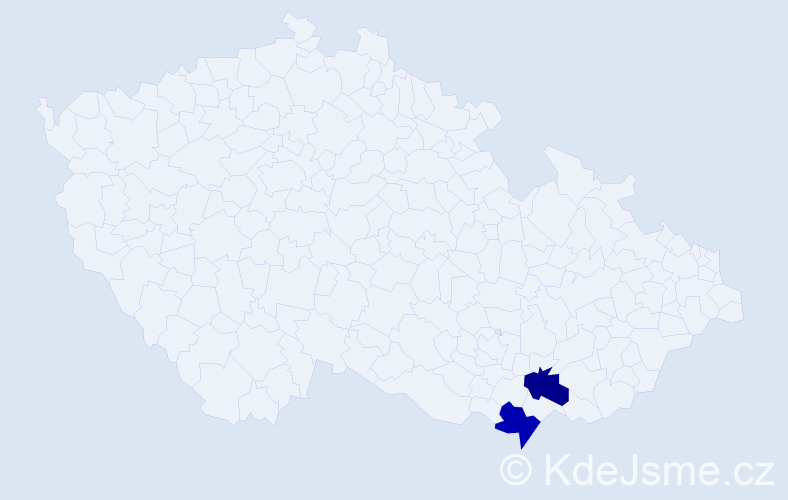 Příjmení: 'Slabak', počet výskytů 2 v celé ČR