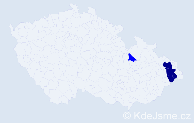 Příjmení: 'Balavajderová', počet výskytů 7 v celé ČR