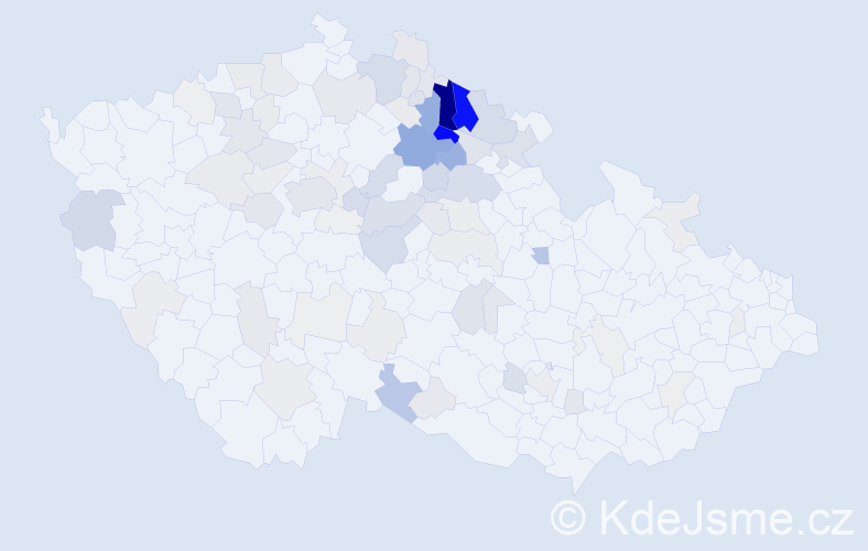 Příjmení: 'Jebavá', počet výskytů 295 v celé ČR