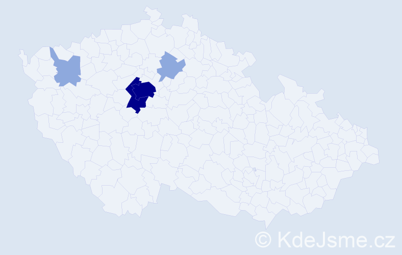 Příjmení: 'Čtyroká', počet výskytů 12 v celé ČR